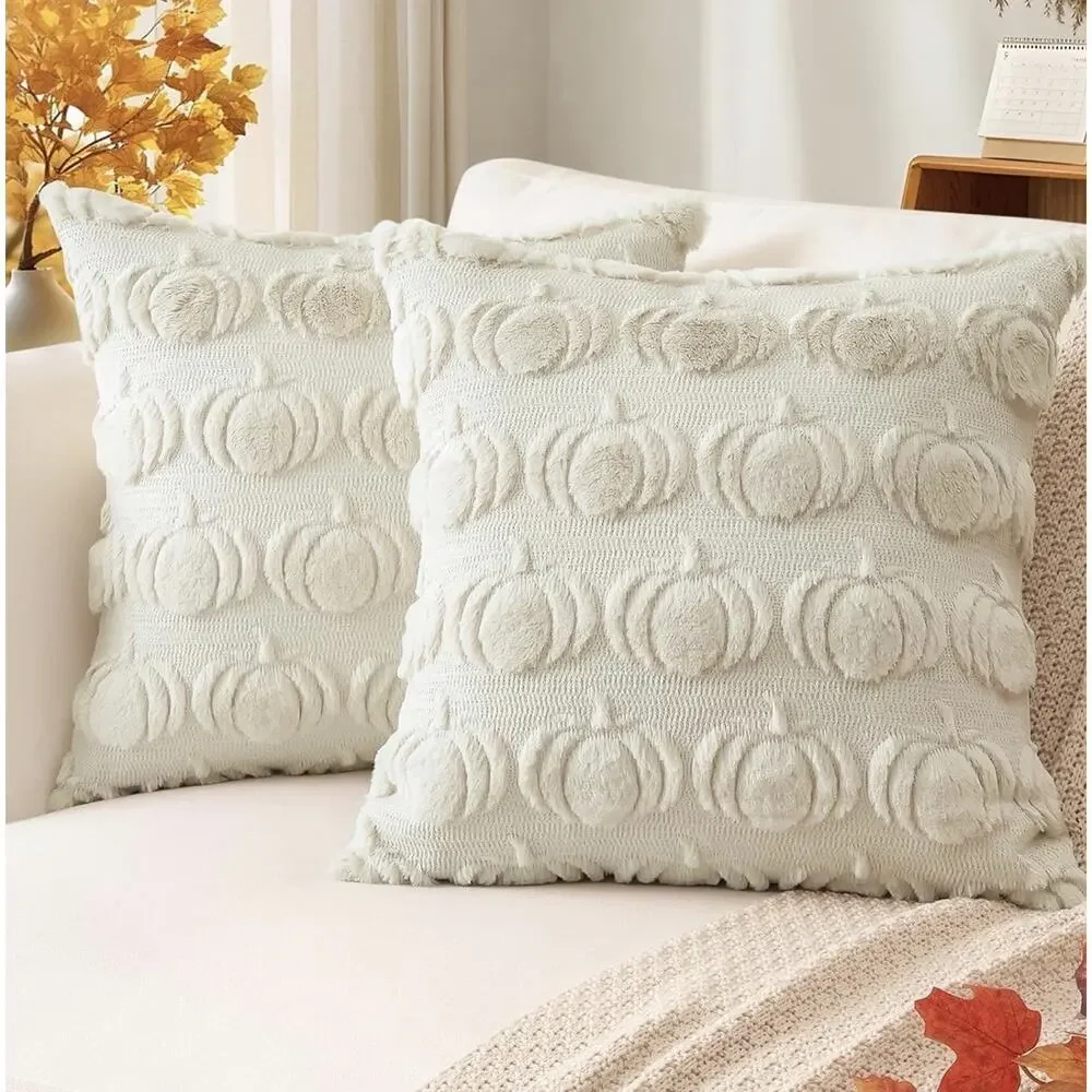 Artscope Fall Pillow Covers 18 x 18 Set of 2 Decorative Autumn Pumpkins